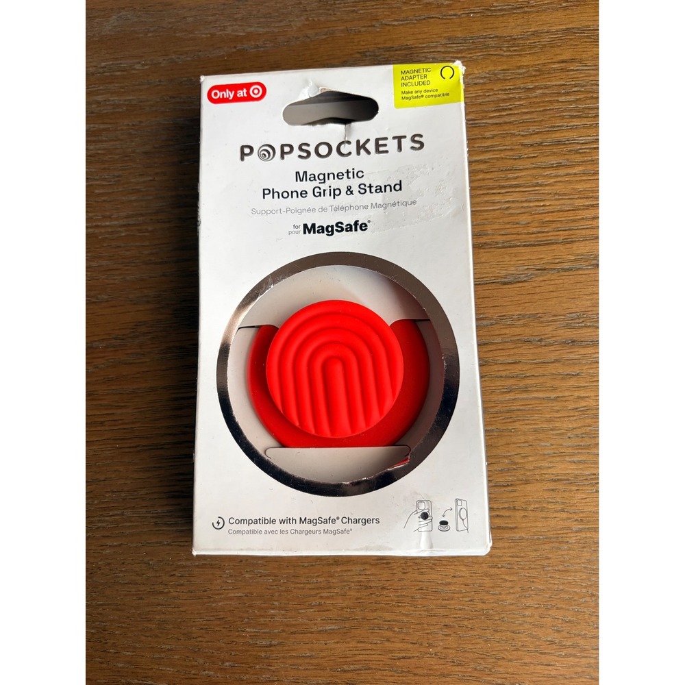 PopSockets Magnetic Phone Grip Stand for MagSafe Red Textured Arch New
